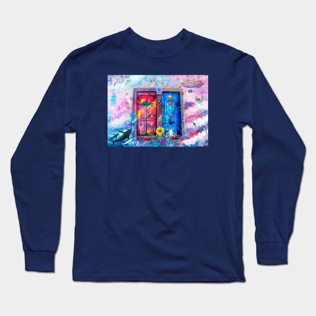 Two Doors Down Long Sleeve T-Shirt by Phatpuppy Art